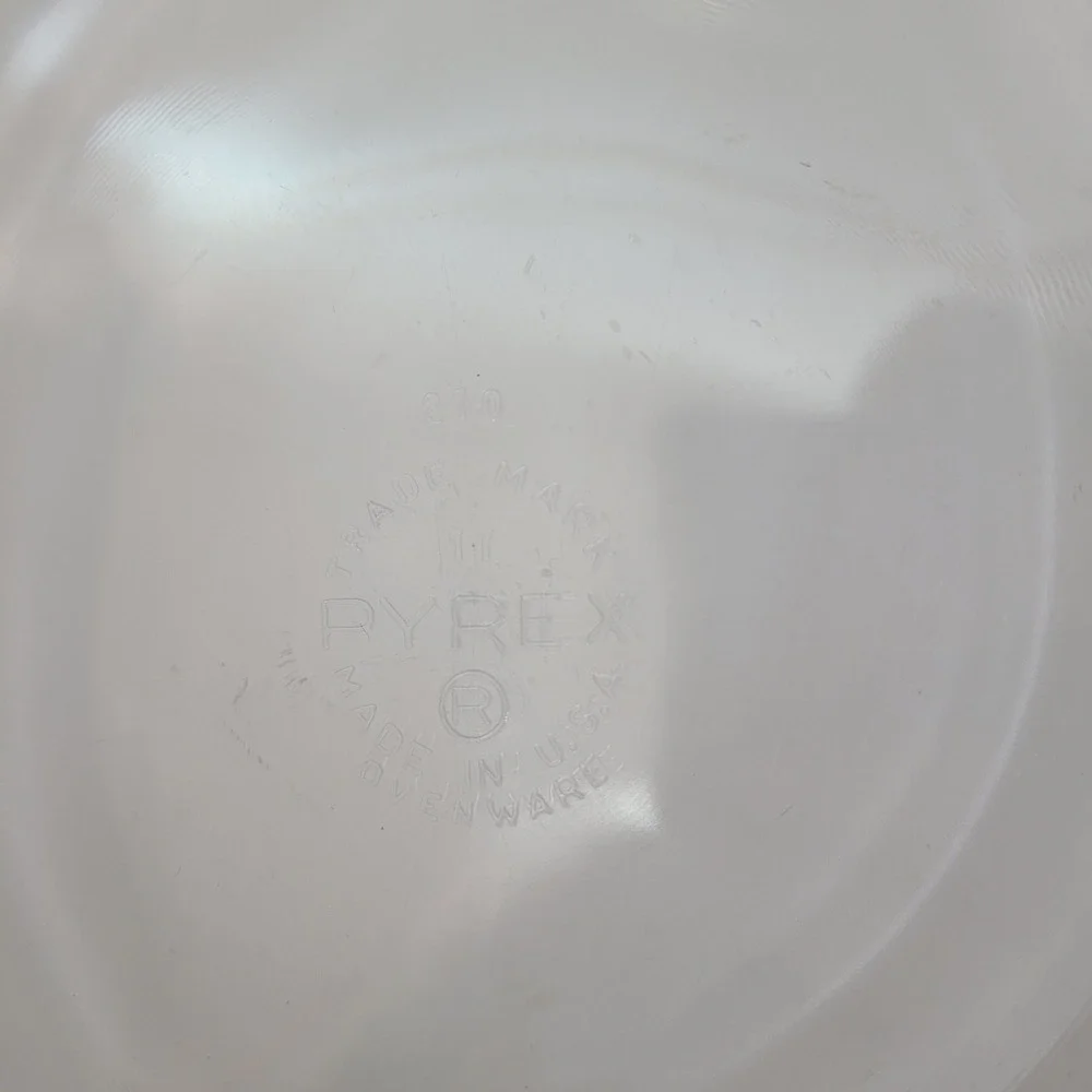 Pyrex Pie Plate 210 Clear Glass 10 Inch‎ Round Vintage Ovenware USA